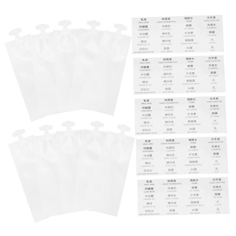 Leakproof Travel Lotion Bags Set With Suction Nozzle Portable Emulsion Containers - Image 1
